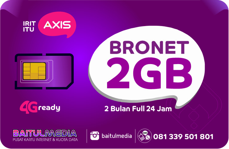 Paket internet Axis Bronet Kuota 2GB â€