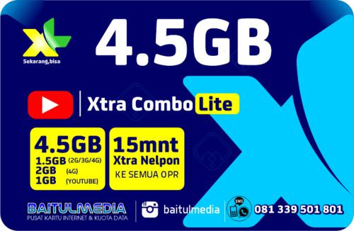 Perdana Xl Xtra Combo Lite Kuota 4 5 Gb Toko Perdana Data Online